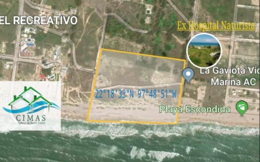 PREDIO RUSTICO CON FRENTE AL MAR EN VENTA COL. MIRAMAR EN CD. MADERO, TAMPS